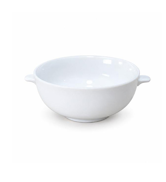 White Ceramic Bowl with Side Handles