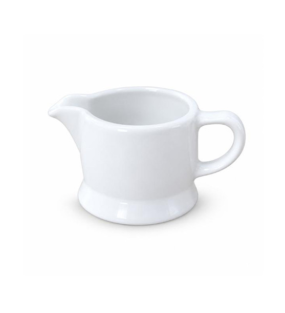 White Ceramic Creamer Jug with Handel